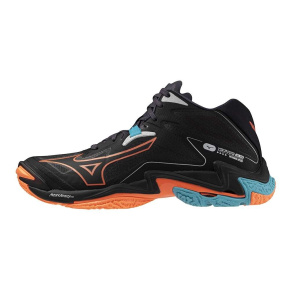 MIZUNO WAVE LIGHTNING Z8 MID(U) / Black/Neon Flame/Peacock Blue /