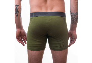 SENSOR MERINO ACTIVE pánské trenky safari green velikost