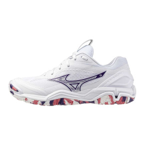 MIZUNO WAVE STEALTH 6(W) / White/VioletIndigo/CamelliaRos /