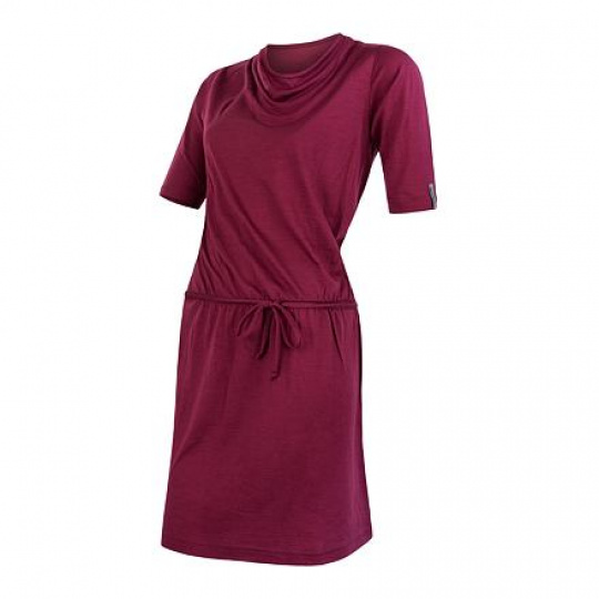 SENSOR MERINO ACTIVE dámské šaty lilla Velikost: