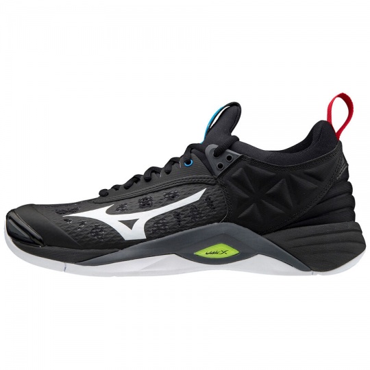 MIZUNO WAVE MOMENTUM / Black/White/SafetyYellow / 4