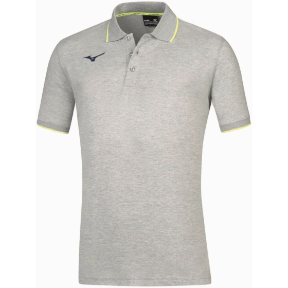 MIZUNO Men Mizuno Polo/Heather Grey/Yellow Fluo