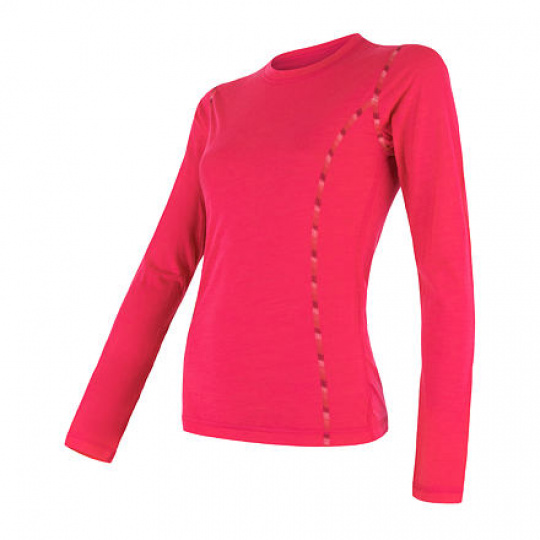 SENSOR MERINO AIR dámské triko dl.rukáv magenta Velikost: