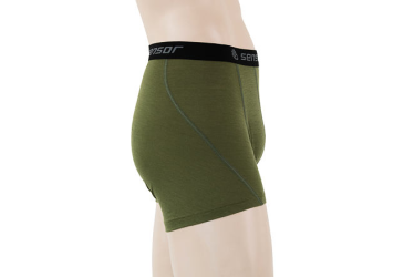 SENSOR MERINO ACTIVE pánské trenky safari green velikost
