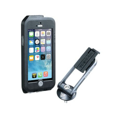 TOPEAK obal WEATHERPROOF RIDECASE pro iPhone 5 + SE černá/modrá - ROZBALENO