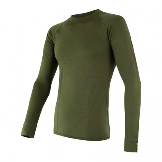 SENSOR MERINO ACTIVE pánské triko dl.rukáv safari green Velikost: