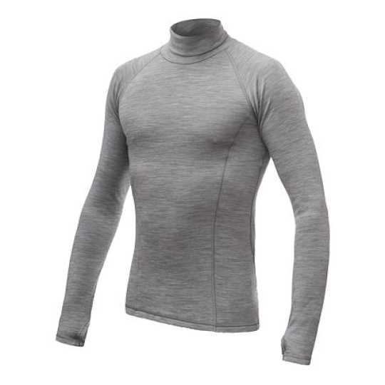 SENSOR MERINO BOLD pánské triko dl.rukáv roll neck cool gray Velikost: