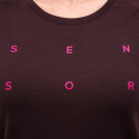 SENSOR MERINO BLEND TYPO dámské triko kr.rukáv port red velikost