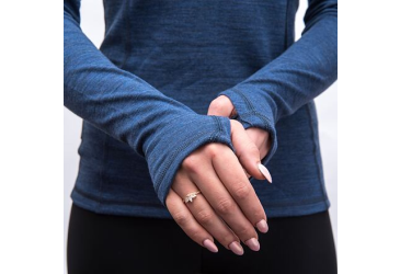 SENSOR MERINO BOLD dámské triko dl.rukáv cool blue velikost