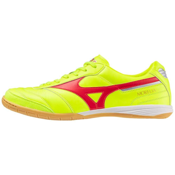 MIZUNO MORELIA SALA ELITE IN / Safety Yellow/Fiery Coral 2/Galaxy Silver