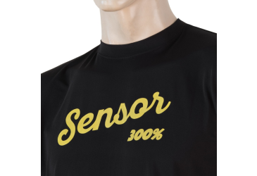 SENSOR COOLMAX FRESH PT LOGO pánské triko kr.rukáv černá Velikost: