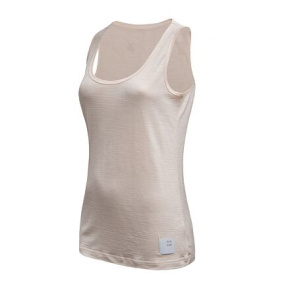 SENSOR MERINO LITE dámské triko bez rukávu mottled beige velikost L