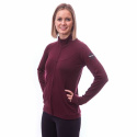 SENSOR MERINO UPPER dámská mikina celozip port red velikost