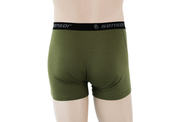 SENSOR MERINO ACTIVE pánské trenky safari green velikost