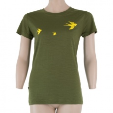 SENSOR MERINO ACTIVE PT SWALLOW dámské triko kr.rukáv safari green Velikost: