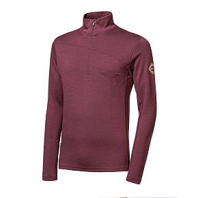 SENSOR MERINO EXTREME UP pánská mikina dl.rukáv zip port red velikost S