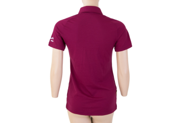 SENSOR MERINO ACTIVE polo dámské triko kr.rukáv lilla velikost