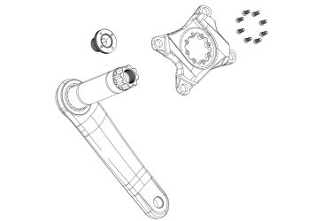 11.6118.074.002 - SRAM CRANK ARM GUARD/BOOTS FORCE XPLR E1 QTY2