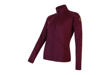 SENSOR MERINO UPPER dámská mikina celozip port red velikost