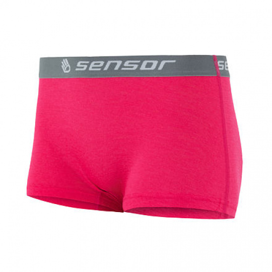 SENSOR MERINO ACTIVE dámské kalhotky s nohavičkou magenta Velikost: