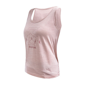SENSOR MERINO AIR SAY YES dámské triko bez rukávu dusty pink velikost