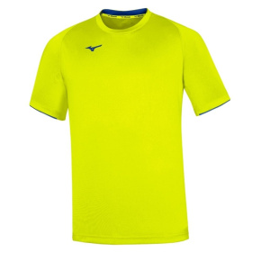 MIZUNO Core Short Sleeve Tee/Yellow Fluo/Royal