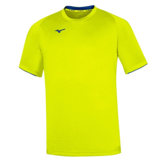MIZUNO Core Short Sleeve Tee/Yellow Fluo/Royal