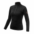SENSOR MERINO UPPER dámská mikina krátký zip černá velikost XXL