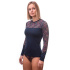 SENSOR MERINO IMPRESS dámské triko dl.rukáv deep blue/origami velikost