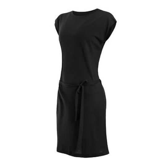 SENSOR MERINO ACTIVE dámské šaty černá Velikost: