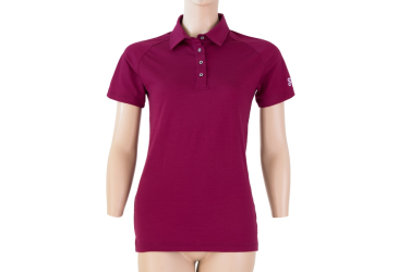 SENSOR MERINO ACTIVE polo dámské triko kr.rukáv lilla velikost