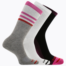 merrell ponožky MEA33629C3B2 PUR01 CUSHIONED COTTON STRIPE CREW (3 packs) purple assorted 1 merrell ponožky MEA33629C3B2 PUR01 CUSHIONED COTTON STRIPE CREW (3 packs) purple assorted 1