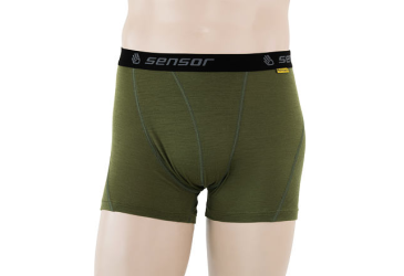 SENSOR MERINO ACTIVE pánské trenky safari green velikost