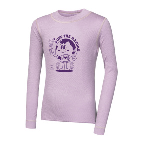 SENSOR MERINO DF PLANET dětské triko dl.rukáv mystic violet velikost 120