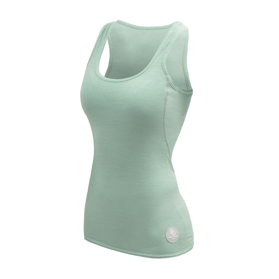 SENSOR MERINO AIR dámské triko bez rukávu basil green velikost