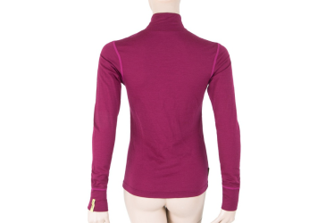 SENSOR MERINO ACTIVE dámské triko dl.rukáv stoják zip lilla velikost