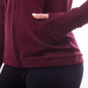 SENSOR MERINO UPPER dámská mikina celozip port red velikost