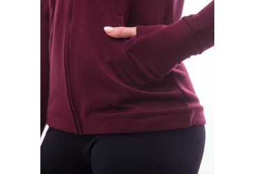 SENSOR MERINO UPPER dámská mikina celozip port red velikost