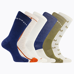 merrell ponožky MEA33694C6B2 NVAST RECYCLED CUSHION CREW (6 packs) navy assorted merrell ponožky MEA33694C6B2 NVAST RECYCLED CUSHION CREW (6 packs) navy assorted