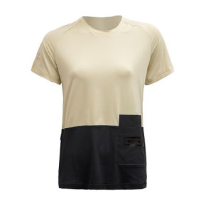 FT WOMEN'S HORIZON POCKET SHORT SLEEVE JERSEY SAND/BLACK velikost