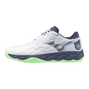 MIZUNO WAVE ENFORCE COURT CC(U) / White/Vintage Indigo/Neo Mint