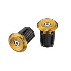 CICLOVATION zátky do řidítek Lock-In Vortex Power Wave zlatá
