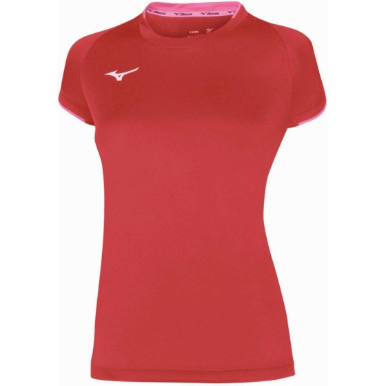 MIZUNO Core Short Sleeve Tee/Red/Pink Fluo