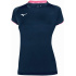 MIZUNO Core Short Sleeve Tee/Navy/Pink Fluo