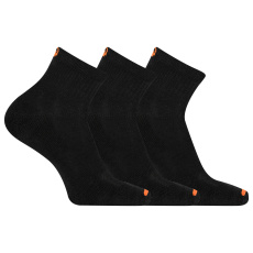 merrell ponožky MEA33565Q3B2 BLACK CUSHIONED COTTON QUARTER (3 packs) black