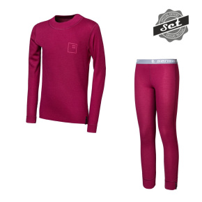 SENSOR DOUBLE FACE SET LOGO UP juniorský triko dl.rukáv + spodky lilla velikost 140