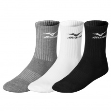 MIZUNO Training 3P Socks /White/Black/Melange /