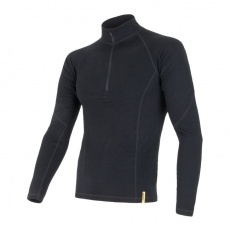 SENSOR MERINO DF pánské triko dl.rukáv zip černá Velikost: SENSOR MERINO DF pánské triko dl.rukáv zip černá Velikost: