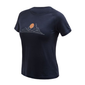 SENSOR MERINO BLEND MOON dámské triko kr.rukáv deep blue velikost