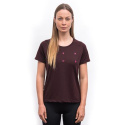 SENSOR MERINO BLEND TYPO dámské triko kr.rukáv port red velikost